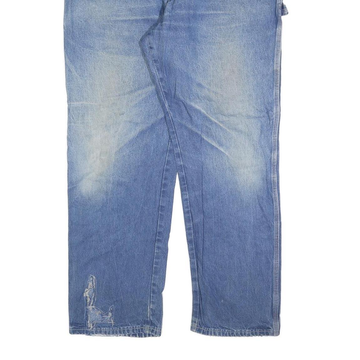 DICKIES Mens Relaxed Blue Denim Jeans W40 L32 Casual Workwear Zip Closure