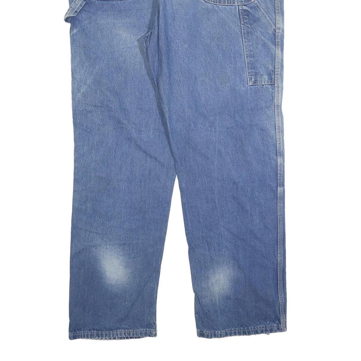 DICKIES Mens Relaxed Blue Denim Jeans W40 L32 Casual Workwear Zip Closure