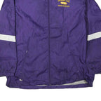 GTM Mens Purple & White Oakland Tech Nylon Zip Jacket XL Lightweight Sports Team