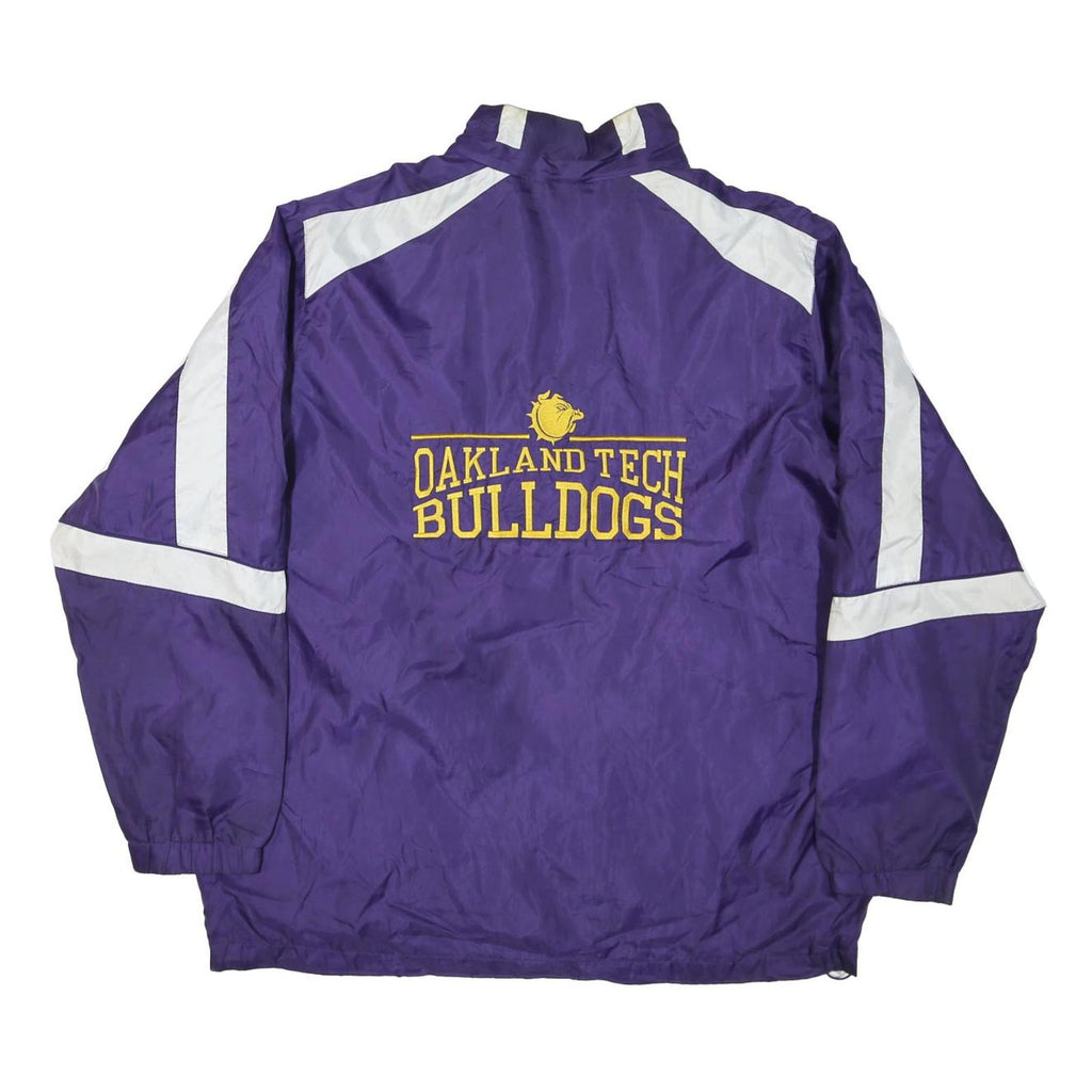 GTM Mens Purple & White Oakland Tech Nylon Zip Jacket XL Lightweight Sports Team