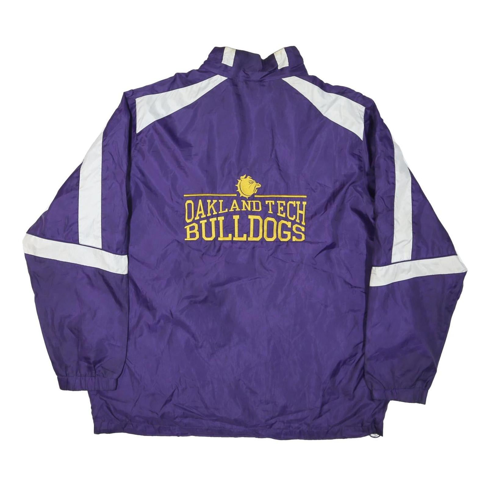 GTM Mens Purple & White Oakland Tech Nylon Zip Jacket XL Lightweight Sports Team