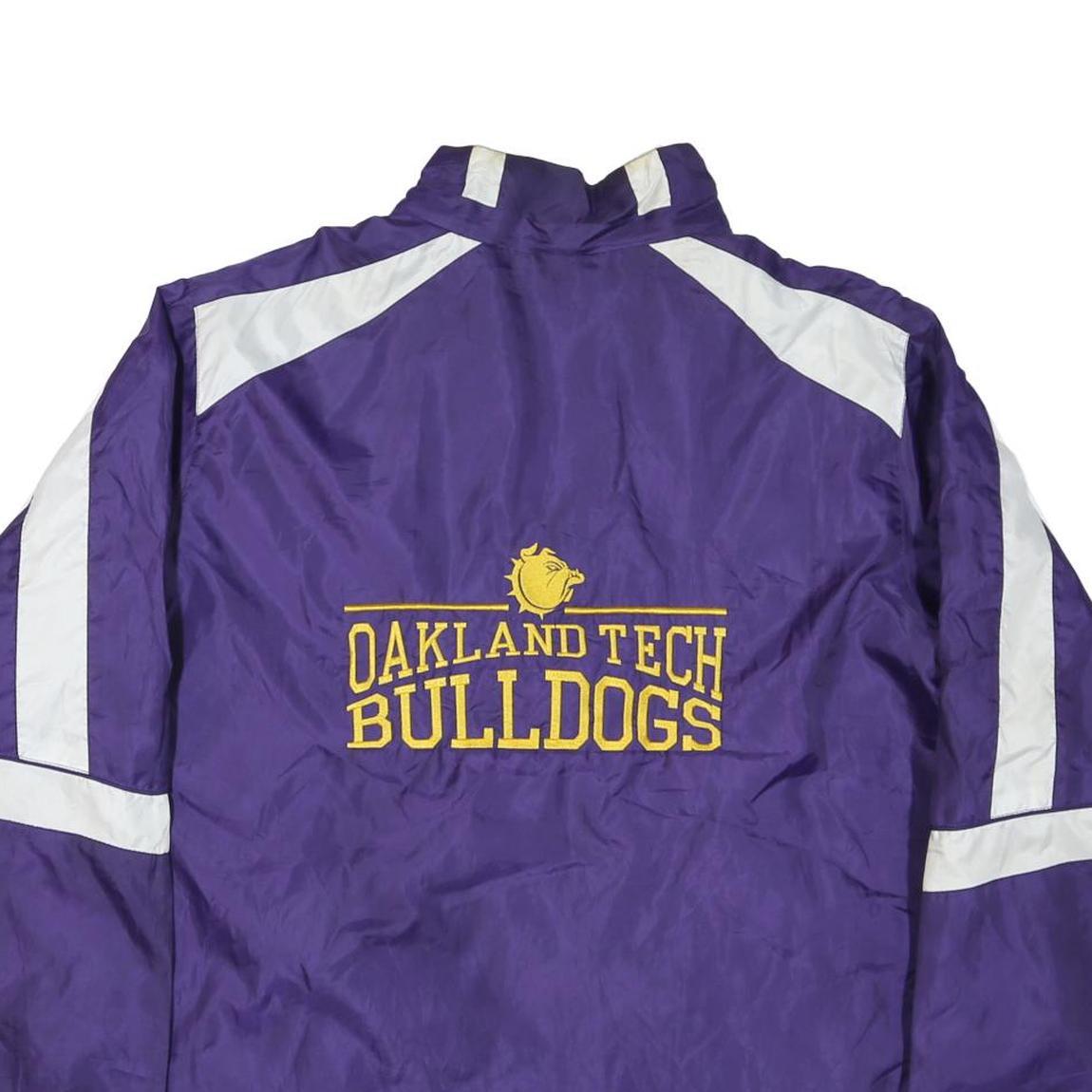 GTM Mens Purple & White Oakland Tech Nylon Zip Jacket XL Lightweight Sports Team