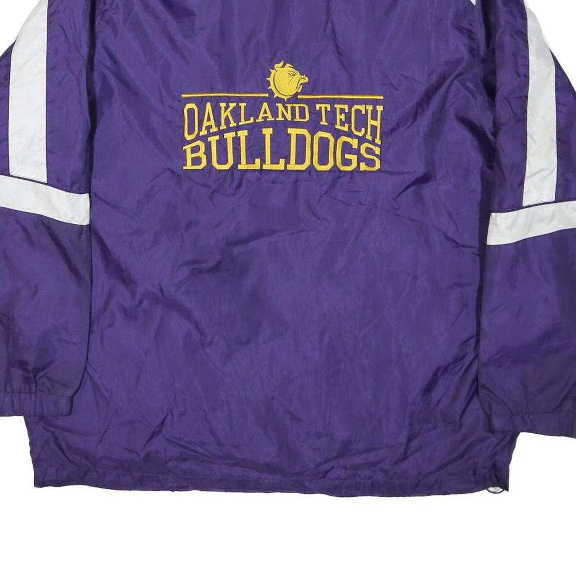 GTM Mens Purple & White Oakland Tech Nylon Zip Jacket XL Lightweight Sports Team
