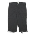 ST JOHNS BAY Womens Black Cargo Shorts L W32 Cotton Blend Casual Utility