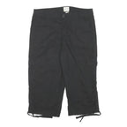 ST JOHNS BAY Womens Black Cargo Shorts L W32 Cotton Blend Casual Utility