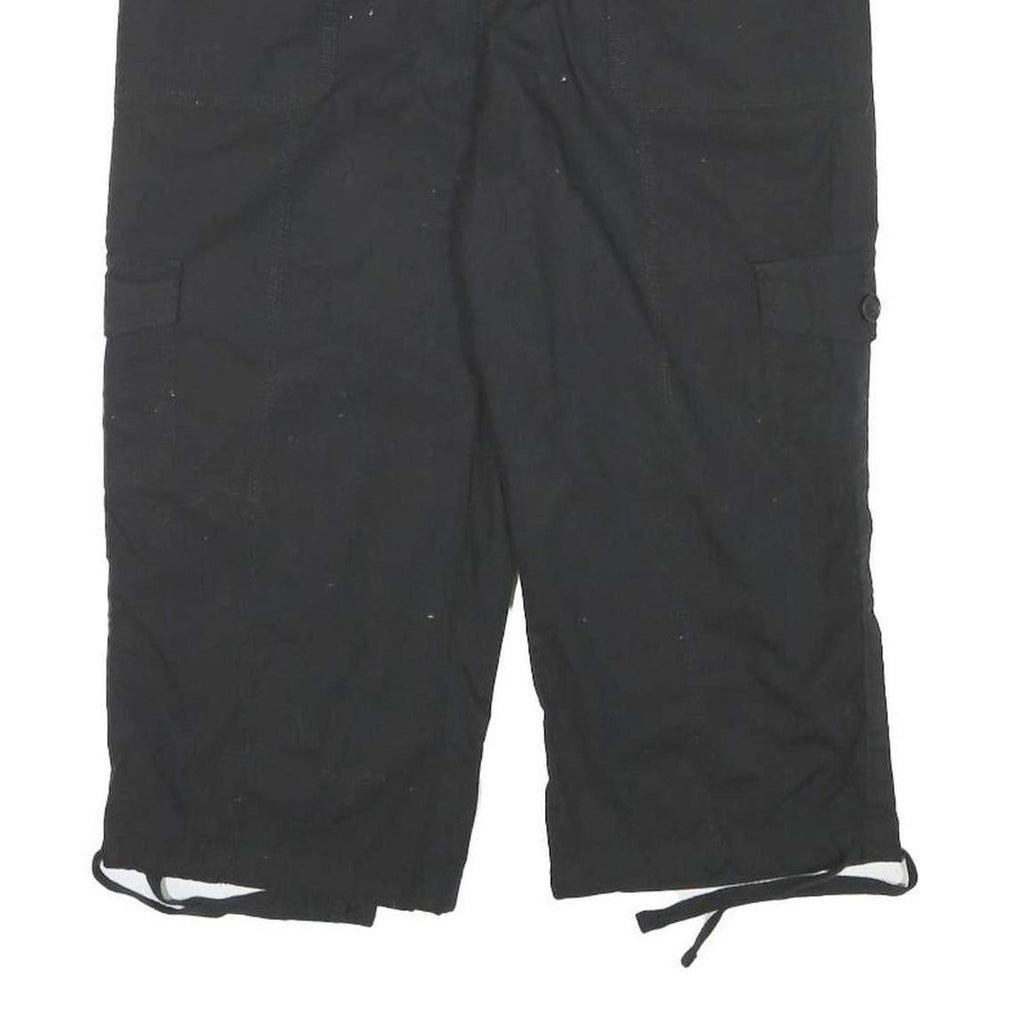 ST JOHNS BAY Womens Black Cargo Shorts L W32 Cotton Blend Casual Utility