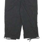 ST JOHNS BAY Womens Black Cargo Shorts L W32 Cotton Blend Casual Utility