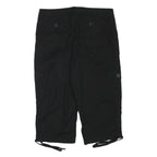 ST JOHNS BAY Womens Black Cargo Shorts L W32 Cotton Blend Casual Utility
