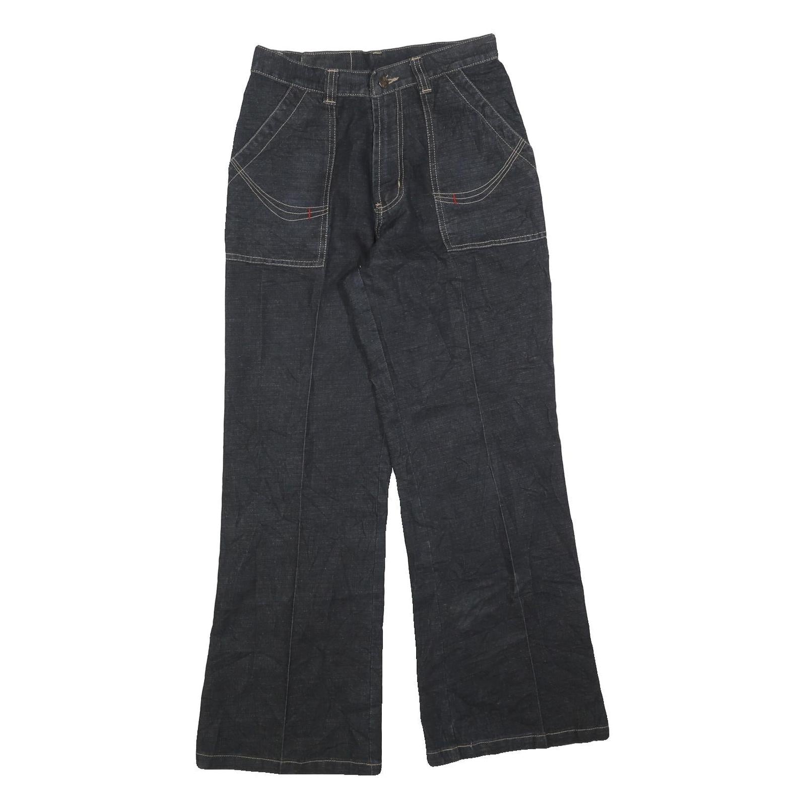 SHANG XING Womens Jeans Blue Relaxed Wide-Leg Denim W26 L30 Casual Comfort