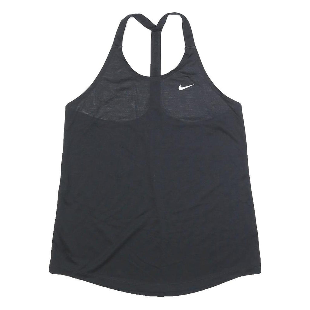 NIKE Womens Black Sports Top Racer Back Vest M Gym Fitness Activewear