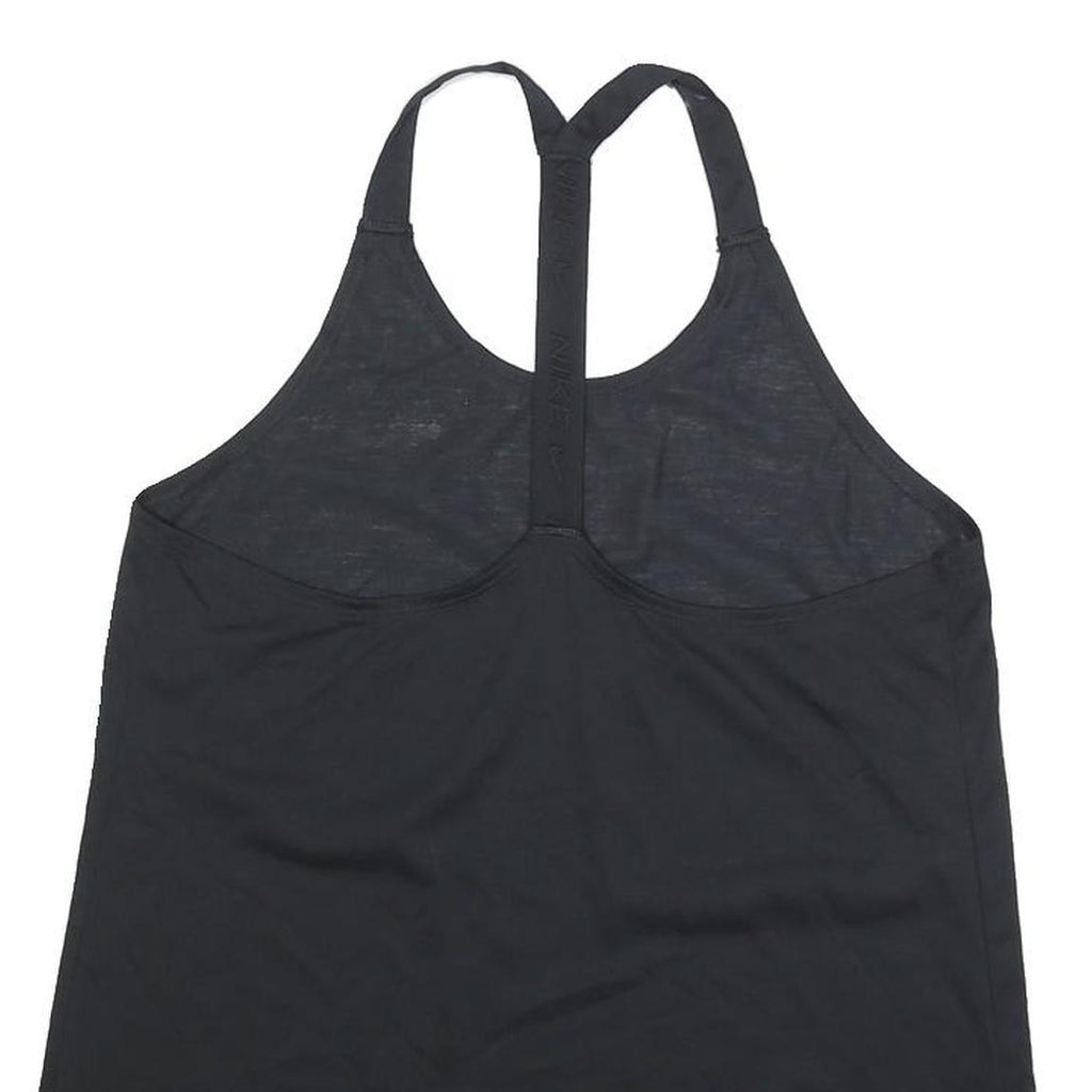 NIKE Womens Black Sports Top Racer Back Vest M Gym Fitness Activewear