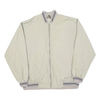 HAPPY LIFE Mens Cream Jacket L Polyester Blend Zip Plain Lightweight Casual