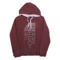 THE NORTH FACE Womens Burgundy Hoodie L Cotton Blend Pullover Drawstring