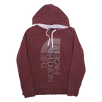 THE NORTH FACE Womens Burgundy Hoodie L Cotton Blend Pullover Drawstring