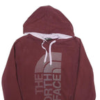 THE NORTH FACE Womens Burgundy Hoodie L Cotton Blend Pullover Drawstring