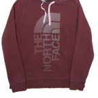 THE NORTH FACE Womens Burgundy Hoodie L Cotton Blend Pullover Drawstring