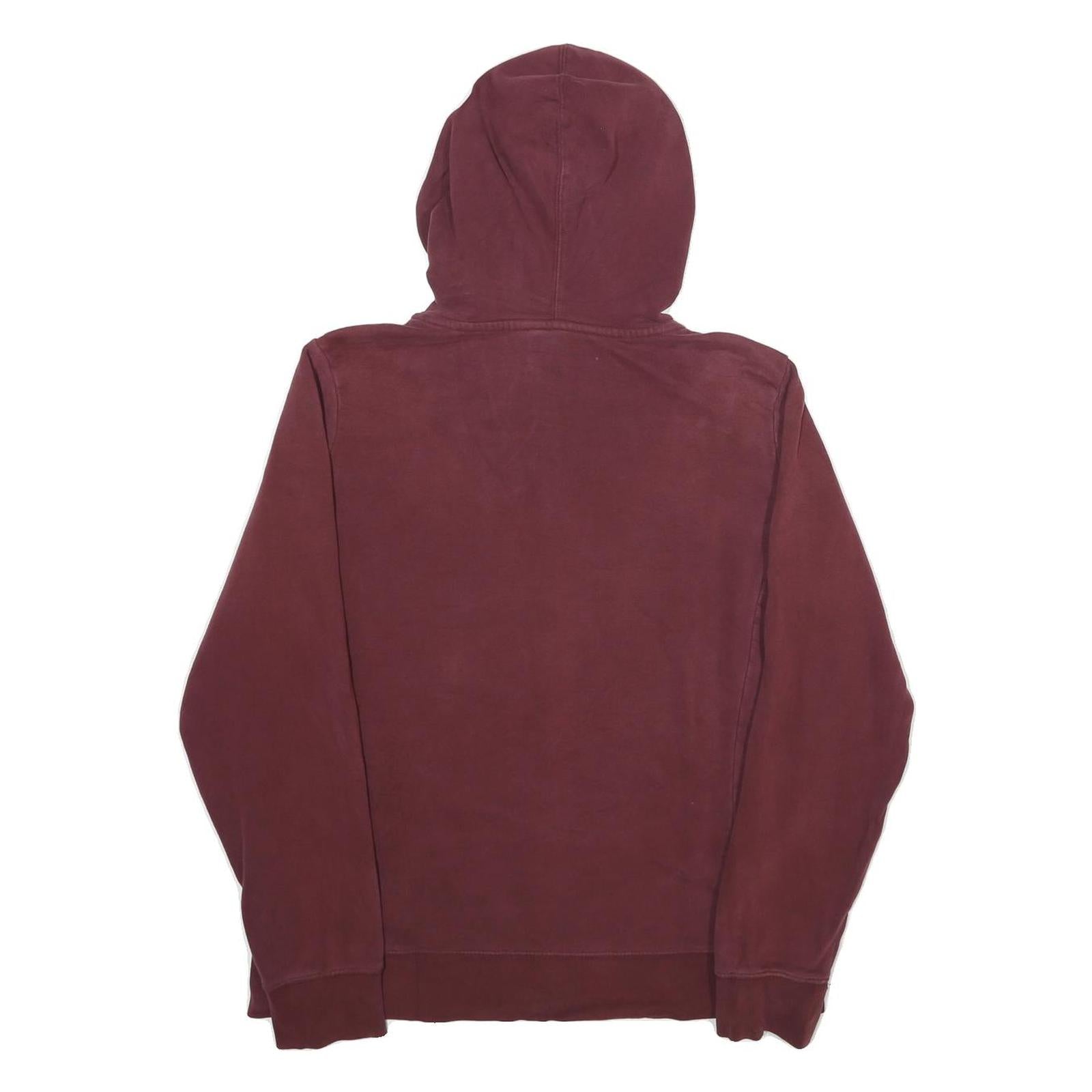THE NORTH FACE Womens Burgundy Hoodie L Cotton Blend Pullover Drawstring