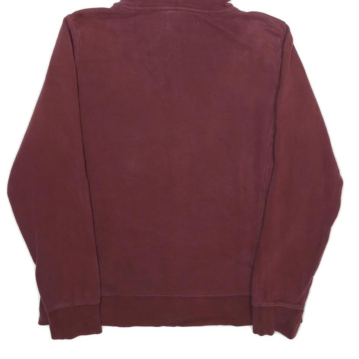 THE NORTH FACE Womens Burgundy Hoodie L Cotton Blend Pullover Drawstring
