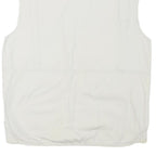 CAPE UNION Mens White M Cotton Blend Jacket Regular Fit Zip Utility Vest