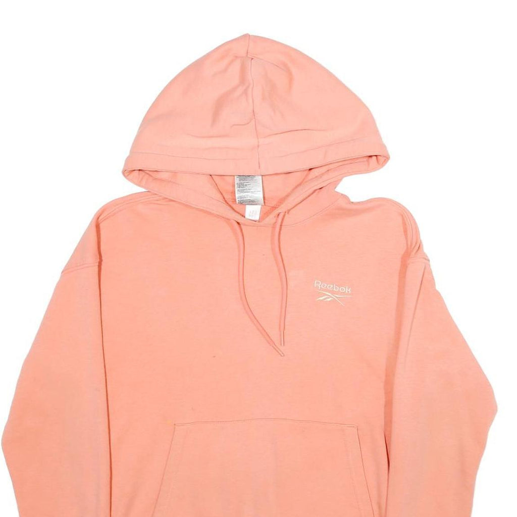 REEBOK Womens Peach Hoodie XS Cotton Blend Pullover Casual Lightweight