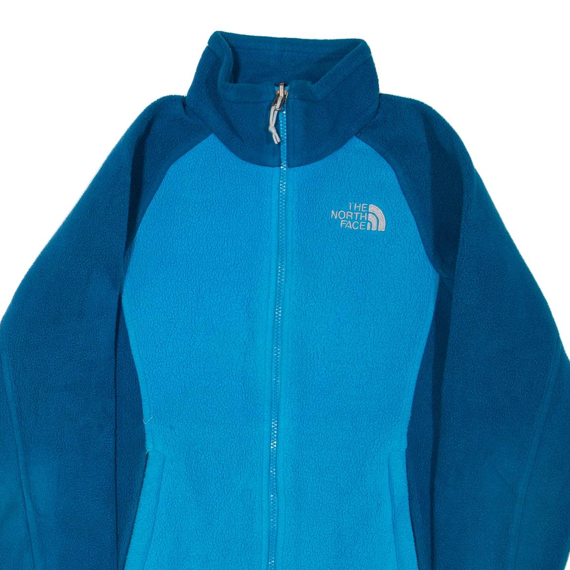 THE NORTH FACE Womens Fleece Jacket Blue Colourblock XS