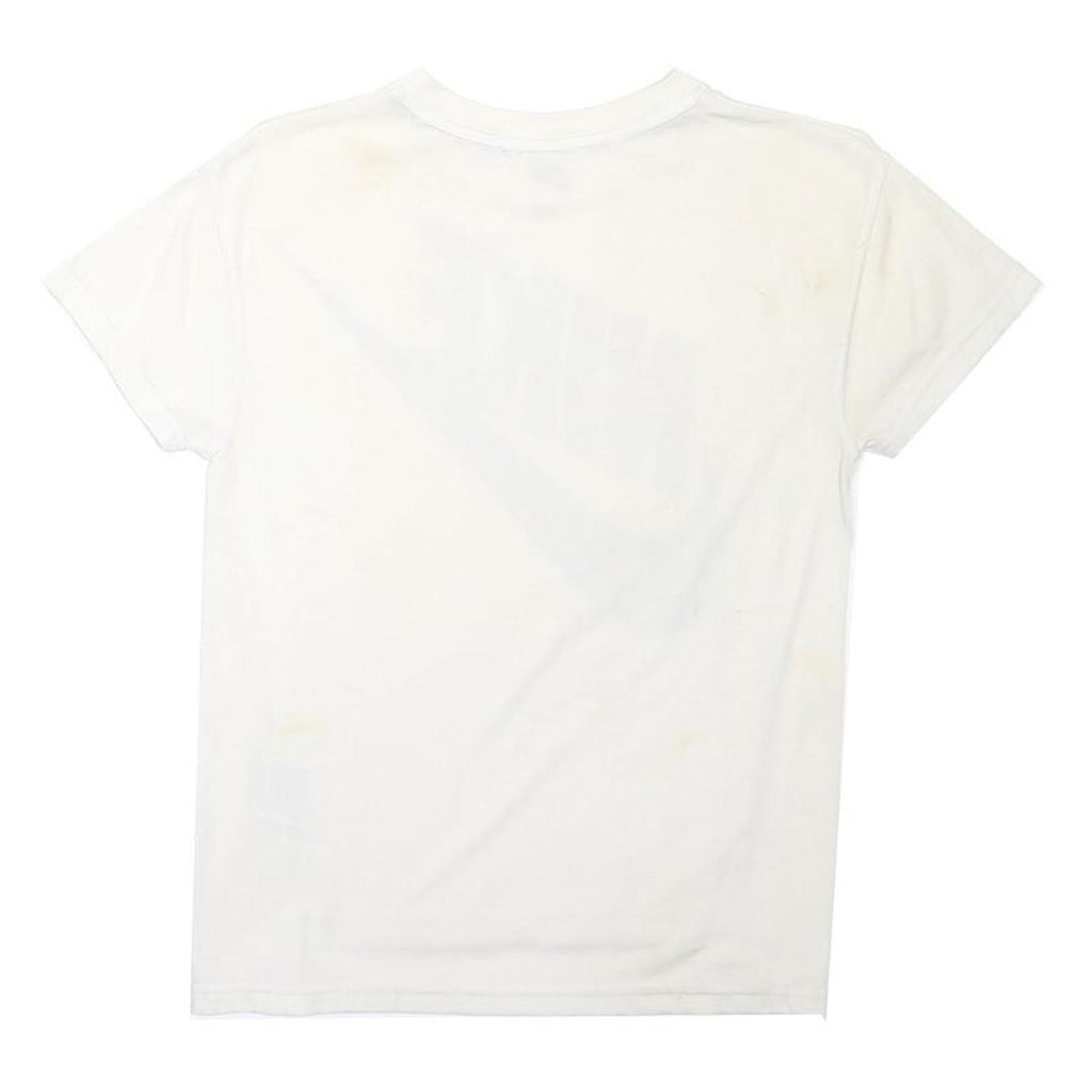 NIKE Womens White Black Logo Graphic T-Shirt M Short Sleeve Crew Neck