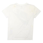 NIKE Womens White Black Logo Graphic T-Shirt M Short Sleeve Crew Neck