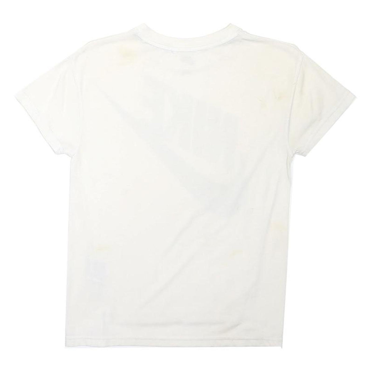 NIKE Womens White Black Logo Graphic T-Shirt M Short Sleeve Crew Neck