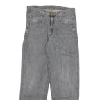 ACKERMAN Mens Jeans Grey Regular Straight Denim Medium W32 L32 Zip Closure