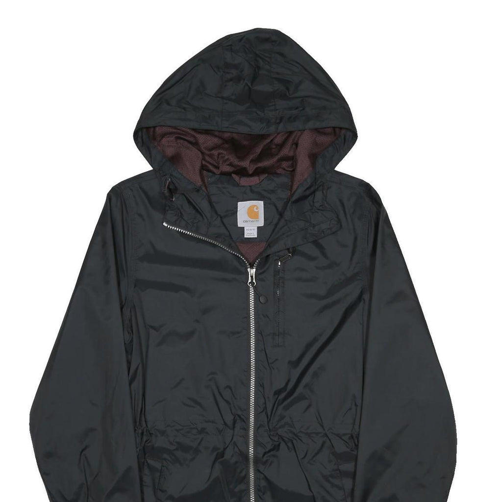 CARHARTT Womens Black Synthetic Zip Jacket XS Hooded Lightweight Outdoor