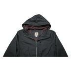 CARHARTT Womens Black Synthetic Zip Jacket XS Hooded Lightweight Outdoor
