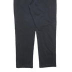 TOMMY HILFIGER Mens Cotton Blend Black Regular Fit Straight Trousers W36 L32 Zip
