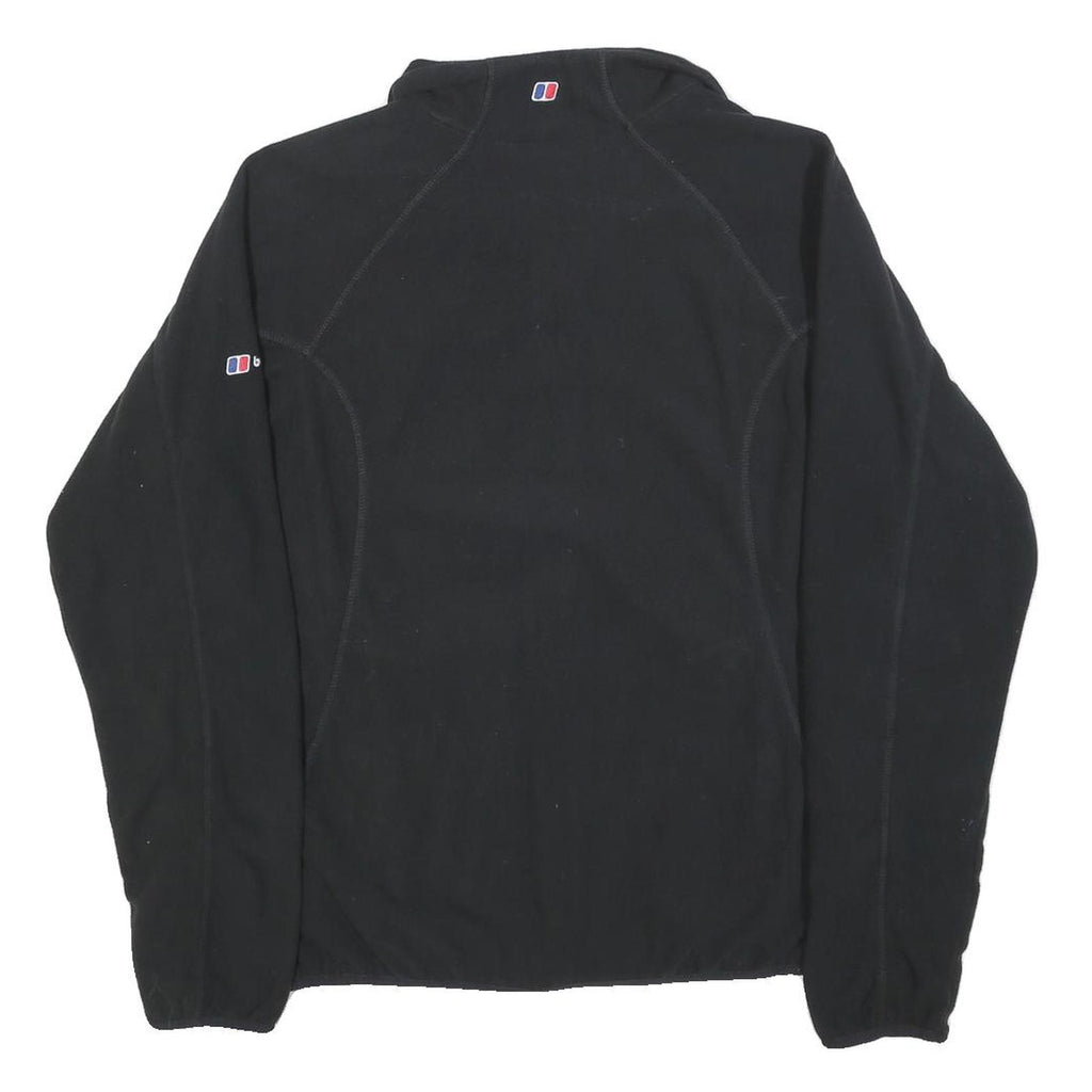 BERGHAUS Womens Black Fleece Jacket UK 12 Lightweight Outdoor Zip Up