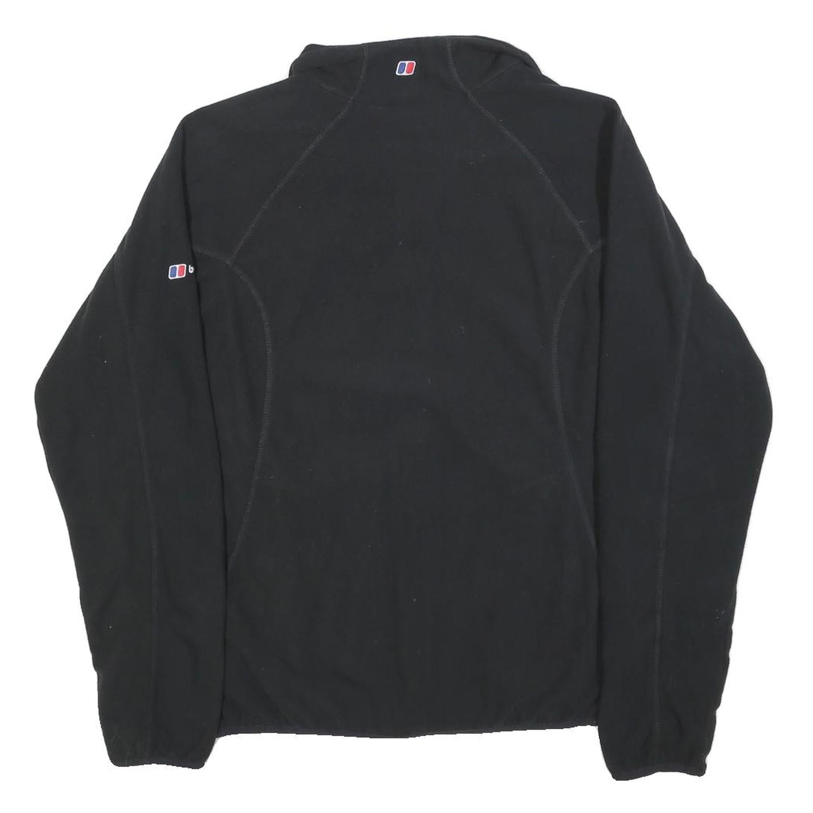 BERGHAUS Womens Black Fleece Jacket UK 12 Lightweight Outdoor Zip Up