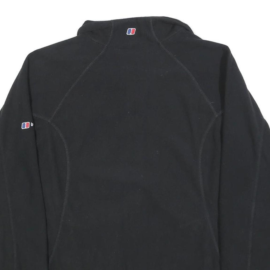 BERGHAUS Womens Black Fleece Jacket UK 12 Lightweight Outdoor Zip Up