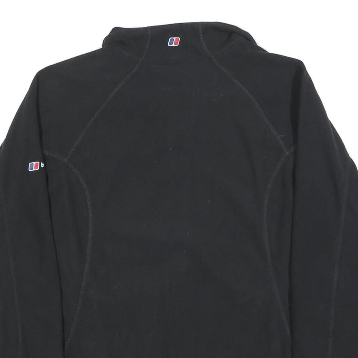 BERGHAUS Womens Black Fleece Jacket UK 12 Lightweight Outdoor Zip Up