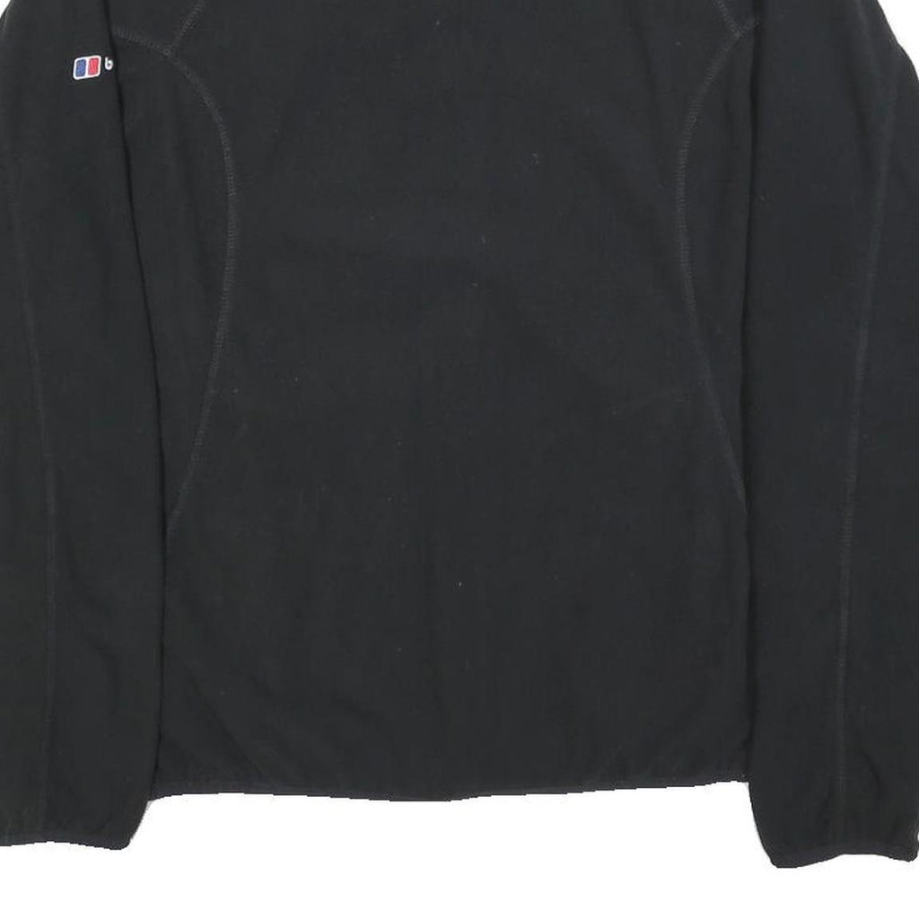 BERGHAUS Womens Black Fleece Jacket UK 12 Lightweight Outdoor Zip Up