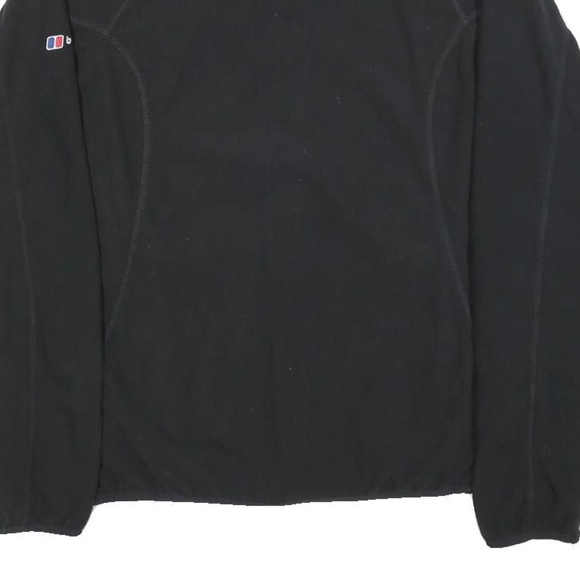BERGHAUS Womens Black Fleece Jacket UK 12 Lightweight Outdoor Zip Up