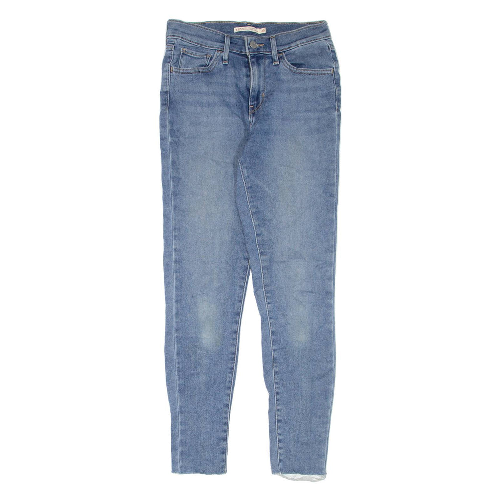 LEVI'S 720 High Rise Womens Jeans Blue Slim Skinny Stone Wash W25 L27