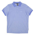 BENCH Mens Blue Short Sleeve Plain Polo Shirt S Casual Lightweight Summer