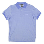 BENCH Mens Blue Short Sleeve Plain Polo Shirt S Casual Lightweight Summer