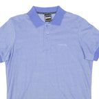 BENCH Mens Blue Short Sleeve Plain Polo Shirt S Casual Lightweight Summer
