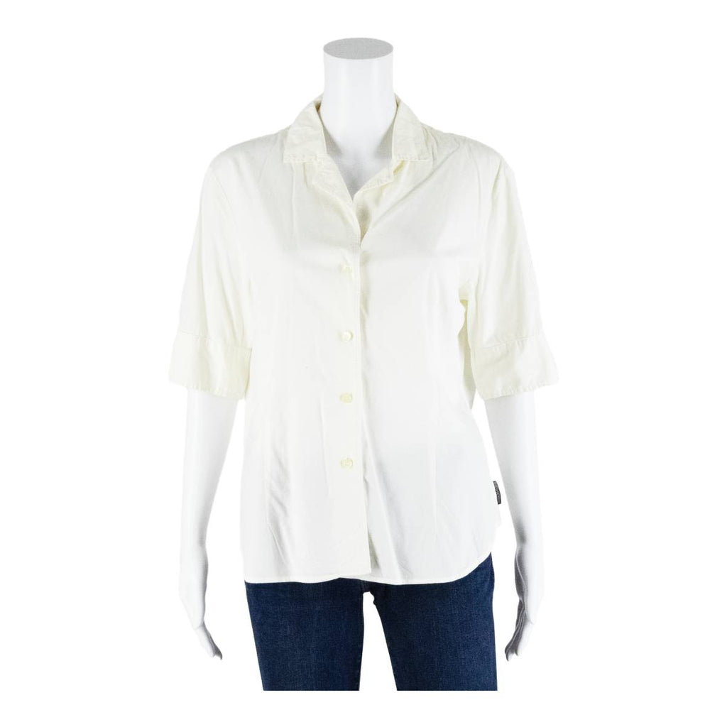 MARINA YACHTING Womens Shirt Blouse White Collared M
