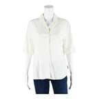 MARINA YACHTING Womens Shirt Blouse White Collared M
