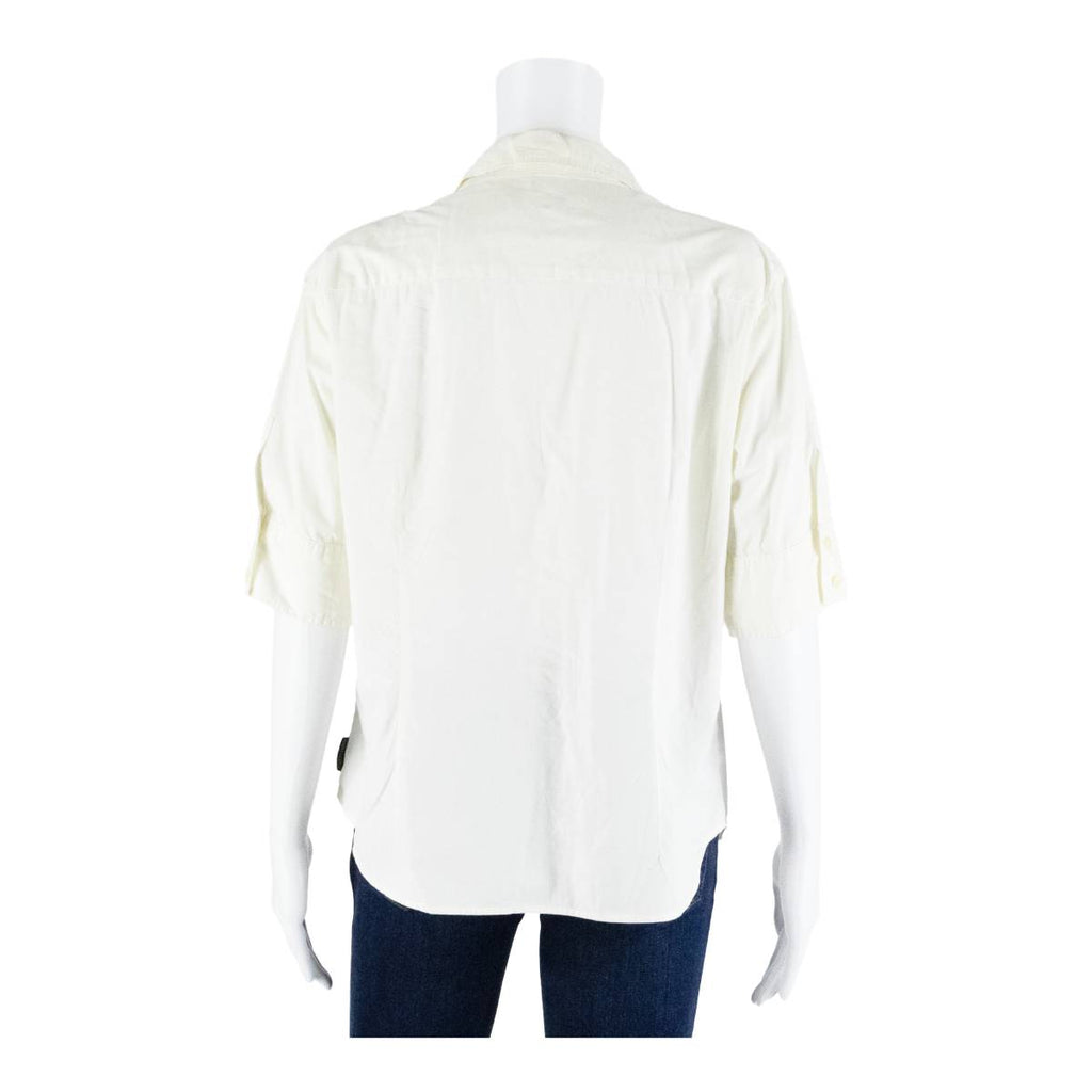 MARINA YACHTING Womens Shirt Blouse White Collared M