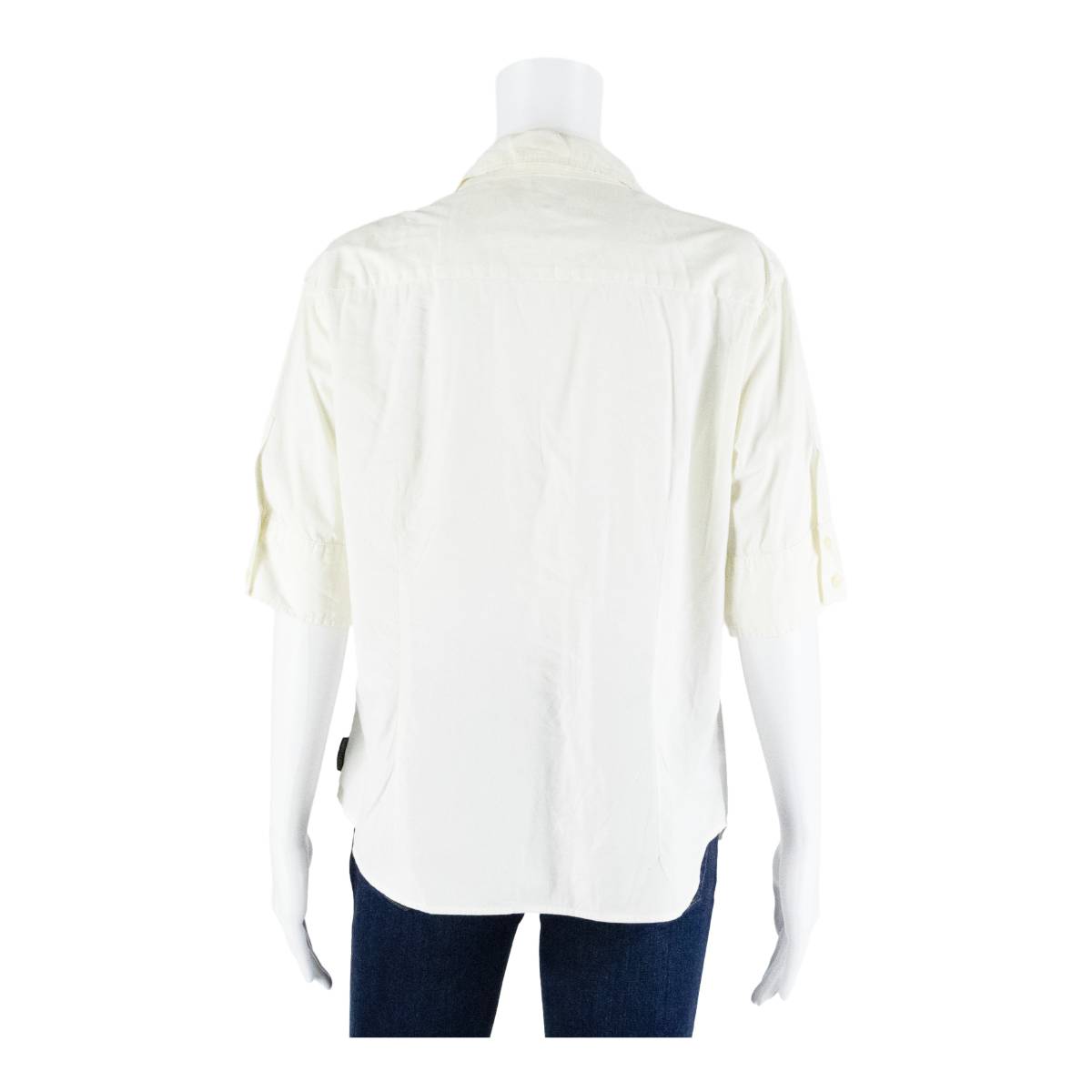 MARINA YACHTING Womens Shirt Blouse White Collared M