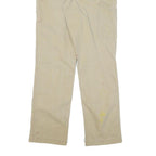 CARHARTT Mens Cotton Blend Beige Relaxed Straight Trousers W32 L34 Workwear