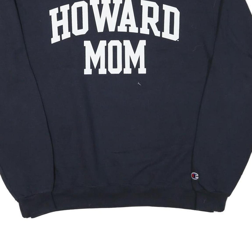 CHAMPION Mens Navy Blue Howard Mom Crew Neck L Sweatshirt Cotton Blend