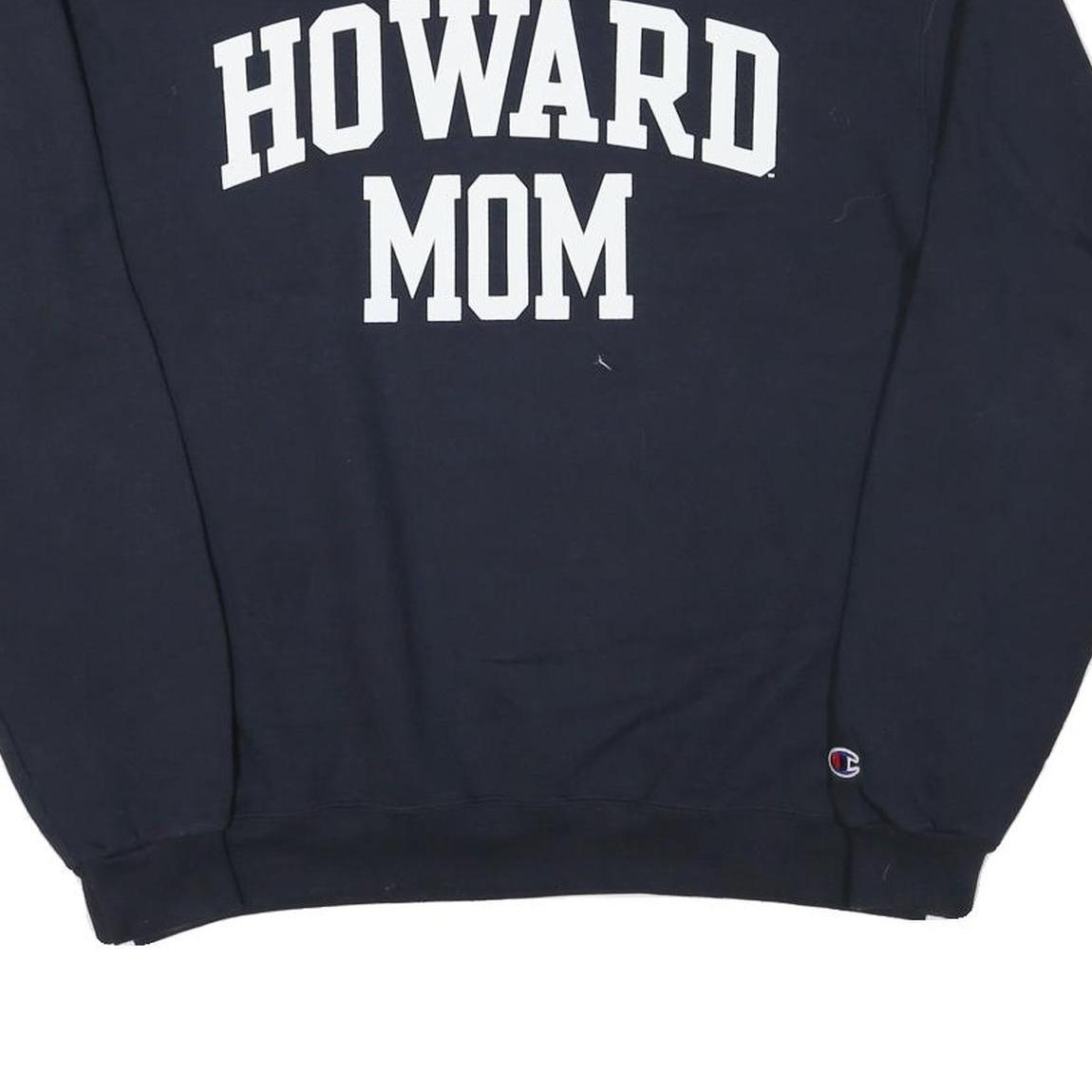 CHAMPION Mens Navy Blue Howard Mom Crew Neck L Sweatshirt Cotton Blend