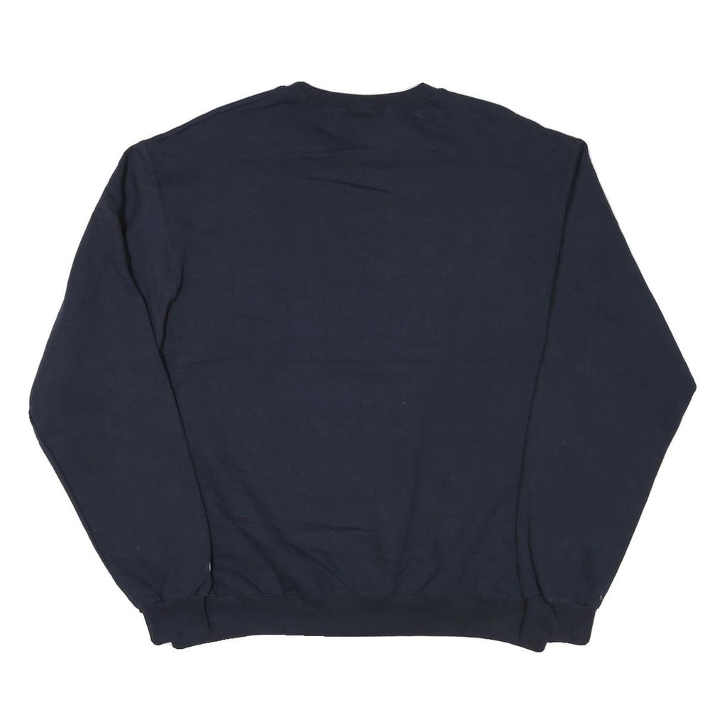 CHAMPION Mens Navy Blue Howard Mom Crew Neck L Sweatshirt Cotton Blend